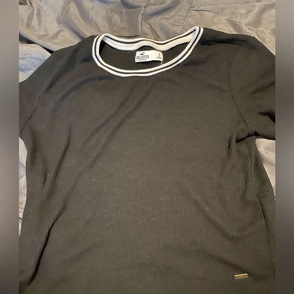 Hollister black Crop baby tee